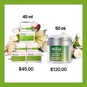 Murad Retinol Youth Renewal Night Cream TRIO Travel Size 15mL x 3 = 45mL *BNIB